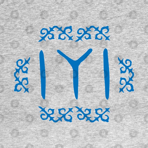 Blue Kayi Tribe Flag Symbol from Dirilis/Resurrection Ertugrul by TerrificTees